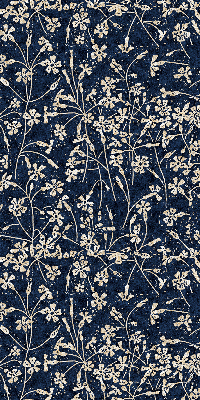 Fabric roller blind for window Flowers