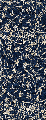 Fabric roller blind for window Flowers