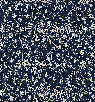 Fabric roller blind for window Flowers