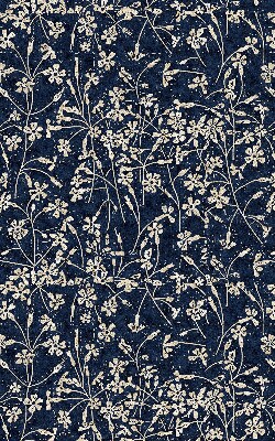 Fabric roller blind for window Flowers