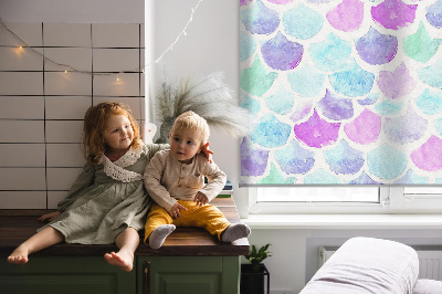 Blackout roller blind Colorful scales