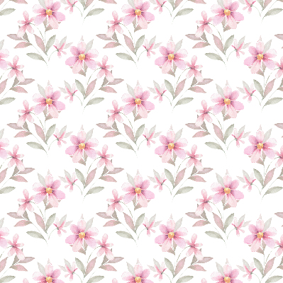 Blackout roller blind Pink flowers