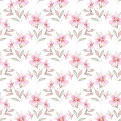 Blackout roller blind Pink flowers