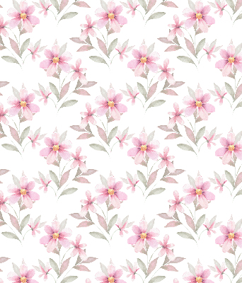 Blackout roller blind Pink flowers