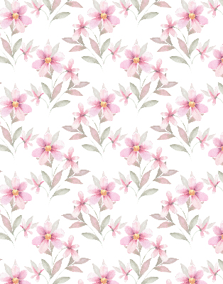 Blackout roller blind Pink flowers