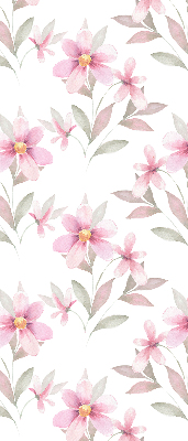 Blackout roller blind Pink flowers
