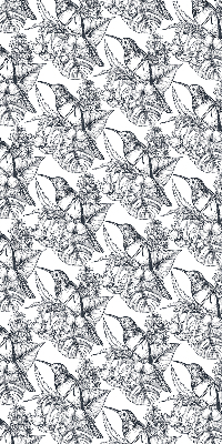 Blackout roller blind for window Drawn flowers