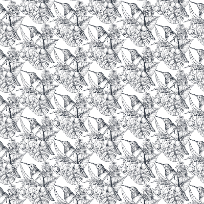 Blackout roller blind for window Drawn flowers