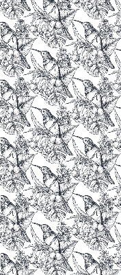 Blackout roller blind for window Drawn flowers