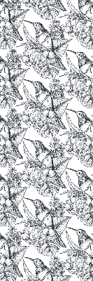 Blackout roller blind for window Drawn flowers