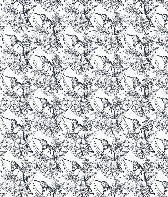 Blackout roller blind for window Drawn flowers