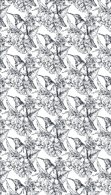 Blackout roller blind for window Drawn flowers