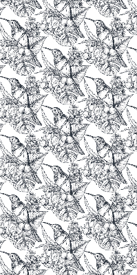 Blackout roller blind for window Drawn flowers