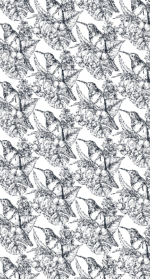 Blackout roller blind for window Drawn flowers