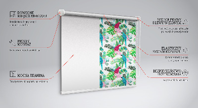 Fabric roller blind for window Parrots
