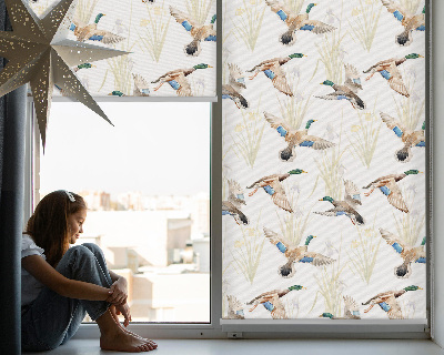 Blackout roller blind Flying ducks