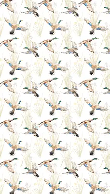 Blackout roller blind flying ducks print