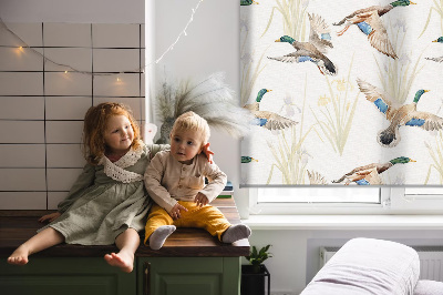 Blackout roller blind Flying ducks