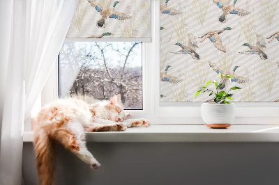 Blackout roller blind Flying ducks