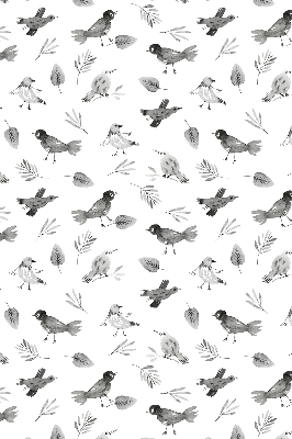 Blackout roller blind for window Drawn birds and leaves