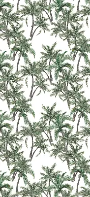 Blackout roller blind palm tree print