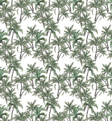 Blackout roller blind palm tree print