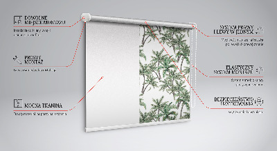 Blackout roller blind Palm trees