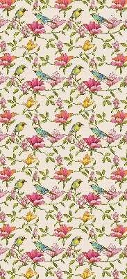 Blackout roller blind for window Birds on flowers