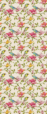 Blackout roller blind for window Birds on flowers