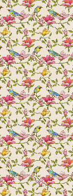 Blackout roller blind for window Birds on flowers