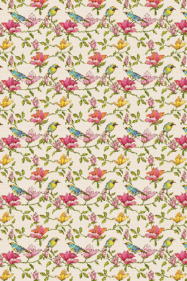 Blackout roller blind for window Birds on flowers