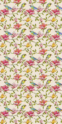 Blackout roller blind for window Birds on flowers