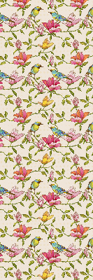 Blackout roller blind for window Birds on flowers