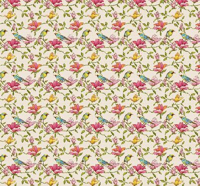 Blackout roller blind for window Birds on flowers
