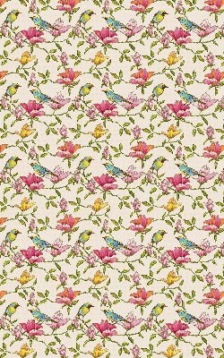 Blackout roller blind for window Birds on flowers