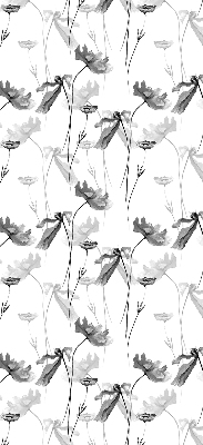 Blackout roller blind Drawn flowers