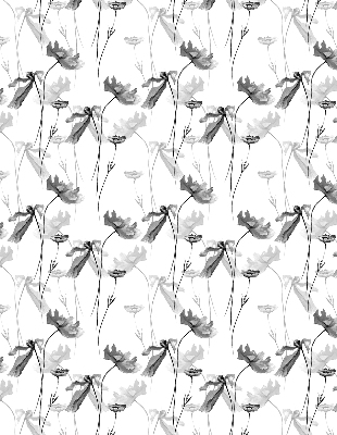 Blackout roller blind Drawn flowers