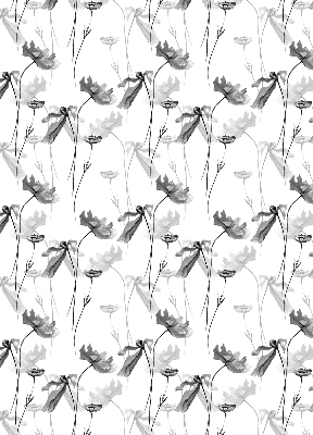 Blackout roller blind Drawn flowers
