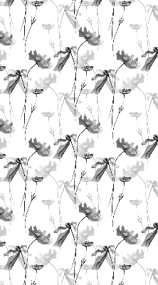 Blackout roller blind Drawn flowers