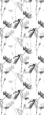 Blackout roller blind Drawn flowers
