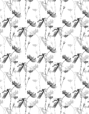 Blackout roller blind Drawn flowers