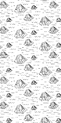 Fabric roller blind for window Drawn ships