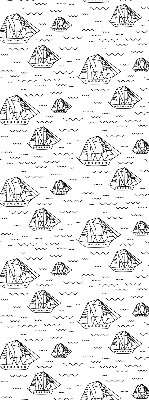 Fabric roller blind for window Drawn ships