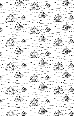 Fabric roller blind for window Drawn ships
