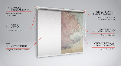 Blackout roller blind with colorful sky print