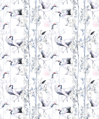 Blackout roller blind for window Herons and trees