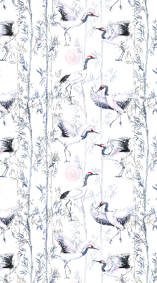 Blackout roller blind for window Herons and trees