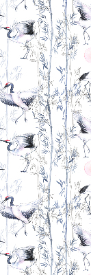 Blackout roller blind for window Herons and trees