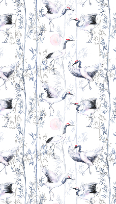 Blackout roller blind for window Herons and trees