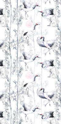 Blackout roller blind for window Herons and trees